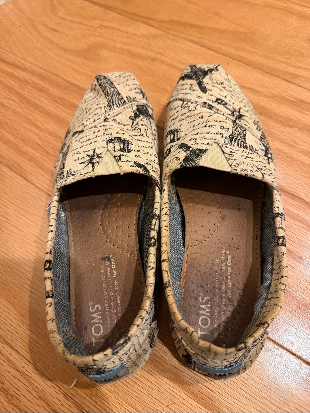TOMS Voyage Map Classic Alpargata Slip-On Shoes – Women’s Size 5.5